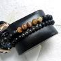 Joan Nunu Charm Bracelet for Men Women Black Mantra Prayer Beads