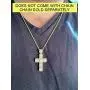 Harlembling Solid 925 Sterling Silver - Mens Iced Baguette Cross Pendant - Flooded Out Fits Up to 6mm Necklace (Rose Gold Finish) Harlembling Solid 925 Sterling Silver - Mens Iced Baguette Cross Pendant - Flooded Out Fits Up to 6mm Necklace (Rose Gold Finish)