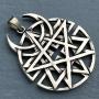 Punk Rock Biker Heavy Metal Gothic Jewelry Unbiased All religion Coexist Disturbed Pewter Pendant Mens Necklace for men unisex Protection Amulet Lucky Charm Medallion Talisman w Silver Ball Chain