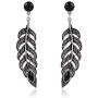 Frodete Crystal Leaf Dangle Earrings for Women Girls Anniversary Wedding Party Jewelry Charms