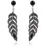 Frodete Crystal Leaf Dangle Earrings for Women Girls Anniversary Wedding Party Jewelry Charms