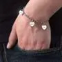 MyNameNecklace Personalized Link Bracelet with Engraved Dangle Heart Shape Charms Sterling Silver 925 or Gold Plating - Custom Made Mothers Jewelry Gift MyNameNecklace Personalized Link Bracelet with Engraved Dangle Heart Shape Charms Sterling Silver 925 or Gold Plating - Custom Made Mothers Jewelry Gift