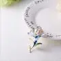 TULIP LY Beautiful Enamel Crystal Flower Lily Brooch Pearl Brooch Pins Elegant Gold Tone Flower Brooches Colorful Intertwining Flower Plant Fashion Pin Brooch Safty Shawl Pin Clip for Wedding Banquet