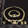 Yulaili XO Teddy Bear 18K Gold Plated Necklace Earrings Bracelet Ring Bridal Jewelry Sets for Women Jewellery Display Yulaili XO Teddy Bear 18K Gold Plated Necklace Earrings Bracelet Ring Bridal Jewelry Sets for Women Jewellery Display