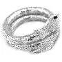 Eiffy Punk Rhinestone Curved Stretch Snake Animal Cuff Bangle Bracelet for Women Ladies Wristband Jewelry
