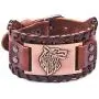 GUNGNEER Norse Vegvisir Wolf Tree of Life Yggdrasil Valknut Rope Knot Brown Leather Bracelet Viking Gift for Men Women Great Amulet GUNGNEER Norse Vegvisir Wolf Tree of Life Yggdrasil Valknut Rope Knot Brown Leather Bracelet Viking Gift for Men Women Great Amulet