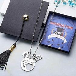 NEWNOVE Class of 2021 Graduation Gifts She Believed She Could so She Did Inspirational Necklace High School College Graduation Gifts for Her Him