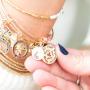 Baubelle Expandable Inspirational Stackable Charm Bracelet “Be Thankful, Brave, Happy, True, Compassionate, Strong''