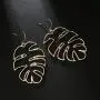 JOYID Monstera Leaf Dangle Earrings Bohemia Palm Leaves Drop Earrings Jewelry for Women Girls JOYID Monstera Leaf Dangle Earrings Bohemia Palm Leaves Drop Earrings Jewelry for Women Girls