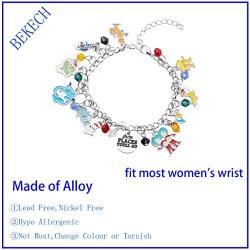 BEKECH Classic Movie Charm Bracelet for Women Vintage TV Series Moive Novel Inspired Gift for Movie TV Show Lovers Cosplay Costume Jewelry