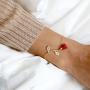 MignonandMignon 14k Gold Rose Gold Silver Plated Rose Bracelet Rose Pendant Bracelet Beauty and The Beast Bracelet Bridesmaid Gift for Mom - 3ERBR