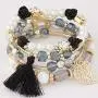 Weicam Women Girls Jewellery 5 Pack Vintage Boho Crystal Multilayer Beaded Bracelet Stretch Tassel Bangle Bracelet Weicam Women Girls Jewellery 5 Pack Vintage Boho Crystal Multilayer Beaded Bracelet Stretch Tassel Bangle Bracelet
