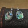 925 Sterling Silver Abalone Shell Earrings for Women Dangle Drop Earring (Rectangle/Teardrop/Oval/Round)…