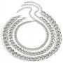 Ingemark 3 Layers Punk Rock Chain Necklace for Women Girls Stackable Layered Cool Chunky Thick Chain Choker Necklace Set