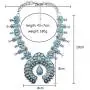 Ãzhido Long Necklaces for Women Howlite Stone Blossom Crescent Moon Pendant Western Jewelry Ãzhido Long Necklaces for Women Howlite Stone Blossom Crescent Moon Pendant Western Jewelry