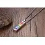 Ropman Rainbow Lesbian Pride Necklace LGBTQ Accessories Stainless Steel Bar Pendant Gay Jewelry for Unisex Ropman Rainbow Lesbian Pride Necklace LGBTQ Accessories Stainless Steel Bar Pendant Gay Jewelry for Unisex