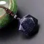 MENGLINA Women Men Blue Sandstone Hexagram Star Pendant Necklace Lucky Love Natural Energy Stone Rope Chain Couple Necklace Jewelry Adjustable MENGLINA Women Men Blue Sandstone Hexagram Star Pendant Necklace Lucky Love Natural Energy Stone Rope Chain Couple Necklace Jewelry Adjustable