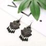 ORAZIO Halloween Necklace Bracelet Earrings for Women Black Lace Lolita Steampunk Vampire Victorian Gothic Costume Jewelry Set