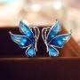 Neoglory Jewelry Blue Butterfly Platinum Plated Fashion Stud Drop Dangle Earrings Women