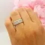 Dazzlingrock Collection 10K Round Gemstone & Diamond Ladies Anniversary Wedding Band Stackable Ring, White Gold