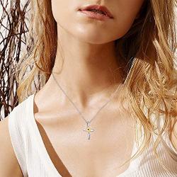 Distance Sunflower Necklace for Women S925 Sterling Silver You are My Sunshine Pendant Necklaces Jewelry Gifts for Women Girls Mom Wife
