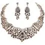 EVER FAITH Womens Austrian Crystal Flower Cluster Teardrop Necklace Earrings Set EVER FAITH Womens Austrian Crystal Flower Cluster Teardrop Necklace Earrings Set