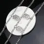 Joycuff Silver Square Initial Necklaces for Women Men Teen Girls Boys Husband Dad Mom Daughter Personalized Letter Name 26 Alphabets Stainless Steel Figaro Chain Medallion Pendant Necklace Joycuff Silver Square Initial Necklaces for Women Men Teen Girls Boys Husband Dad Mom Daughter Personalized Letter Name 26 Alphabets Stainless Steel Figaro Chain Medallion Pendant Necklace