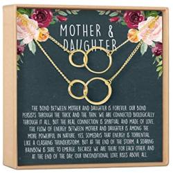 Mother & Daughter Necklace - Gift ideas, Heartfelt Card & Jewelry Gift for Birthday, Holiday, Mothers Day Gift, Gifts for Mom, Christmas present and more