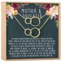 Mother & Daughter Necklace - Gift ideas, Heartfelt Card & Jewelry Gift for Birthday, Holiday, Mothers Day Gift, Gifts for Mom, Christmas present and more