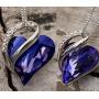 Leafael Infinity Love Heart Pendant Necklace Birthstone Crystal Jewelry Gifts for Women, Silver-tone, 18''+2''