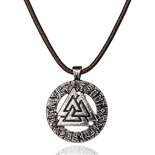 Viking Valknut Pendant Norse Warrior Odin Symbol Amulet Necklace For Men Celtic Jewelry