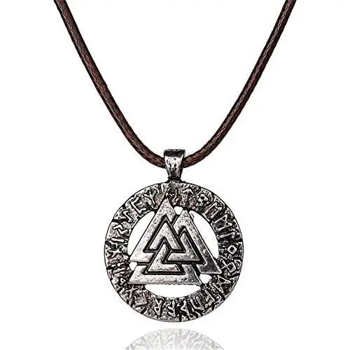 Viking Valknut Pendant Norse Warrior Odin Symbol Amulet Necklace For Men Celtic Jewelry Viking Valknut Pendant Norse Warrior Odin Symbol Amulet Necklace For Men Celtic Jewelry