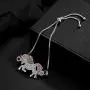 ALoveSoul Silver Tone Little Princess Rainbow Unicorn Pendant Girl Ladies Fashion Necklace Gift for Women