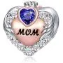 FOREVER QUEEN Love Heart Mom January Birthstone Charm for Bracelet 925 Sterling Silver Mom Charms Bead for Bracelet, Best Birthday Gift for Mom with Jewelry Box FOREVER QUEEN Love Heart Mom January Birthstone Charm for Bracelet 925 Sterling Silver Mom Charms Bead for Bracelet, Best Birthday Gift for Mom with Jewelry Box