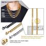 GOLDCHIC JEWELRY Classic Men Chunky Miami Cuban/Figaro Chain in 316l Stainless Steel/18K Gold Plated/Black Plated, 3MM/6MM/9MM/10MM/12MM/14MM Width, 14-30 inch Length
