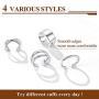 ChicSilver 925 Sterling Silver Ear Cuff Non Piercing Clip on Cartilage Earrings for Women Teengirls (with Gift Box)