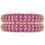 Ratnavali Jewels Jewels CZ Zirconia Gold Tone Red Diamond Elegant Bollywood Wedding Kada Bangles Jewelry Women