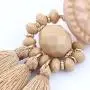 boderier Bohemian Statement Thread Tassel Chandelier Drop Dangle Earrings with Cassandra Button Stud