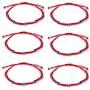 6pcs Evil Eye String Kabbalah Bracelets for Protection and Luck Hand-Woven Red Rope Cord Thread Friendship Bracelet Anklet (HS028-5)