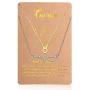 Hicarer 2 Pieces Zodiac Necklace Pendant 12 Astrology Necklace Gold Silver Astrology Horoscope Sign Chain with Astrology Card for Women Girl
