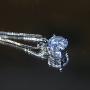 UMODE 18K White Gold Plated Cubic Zirconia Necklace for Women-2 Carat CZ Solitaire Pendant Necklace for Women