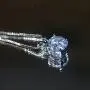 UMODE 18K White Gold Plated Cubic Zirconia Necklace for Women-2 Carat CZ Solitaire Pendant Necklace for Women