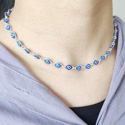 YANCHUN Evil Eye Choker Necklace Evil Eye Minimalist Necklace Protect Lucky Necklace for Women Men
