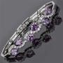 RIZILIA Tennis Bracelet & Oval Cut CZ [6 Colors available] in White Gold Plated, 7''