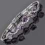 RIZILIA Tennis Bracelet & Oval Cut CZ [6 Colors available] in White Gold Plated, 7''