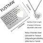 FUSTMW Engraved Wallet Inserts Card Long Distance Couples Gif Metal Wallet Insert Necklace Couple Matching Set Gif Deployment Gif for Him Her