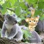 SISGEM 14K Solid Gold Koala Necklace Koala Pendant for Women,Simple Cute Style Koala Bear Necklace Birthday Gifts Jewelry for Boy & Girls (Yellow, 14K-Gold)