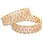 Ratnavali Jewels CZ Zirconia Gold Tone Marquise Diamond Elegant Bollywood Indian Bangles Kada Jewelry Women Wedding Bride