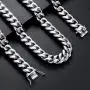ROWIN&CO Large Heavy Men Silver 316L Stainless Steel Miami Cuban Link Chain Curb Necklace Hip hop Jewelry Choker Chain, 15mm Width/ 18-35 inch Lengths, Great Gifts to Families and Friends, (with Gift Box) ROWIN&CO Large Heavy Men Silver 316L Stainless Steel Miami Cuban Link Chain Curb Necklace Hip hop Jewelry Choker Chain, 15mm Width/ 18-35 inch Lengths, Great Gifts to Families and Friends, (with Gift Box)