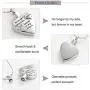 constantlife Grandpa/Grandma/Dad/Mom/Son/Daughter/Brother/Sister Urn Necklace for Ashes Keepsake Cremation Jewelry Heart Charm